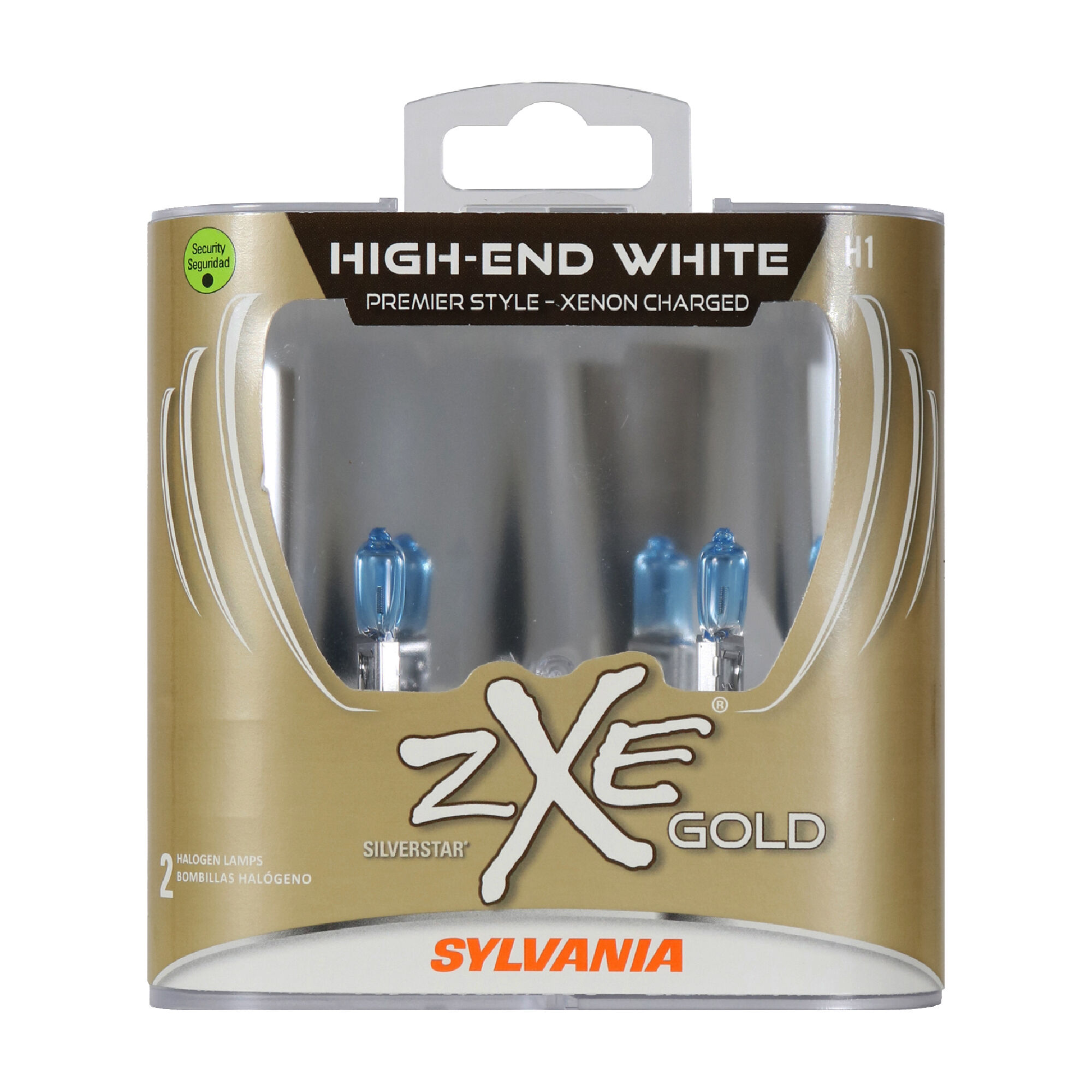 SYLVANIA H1 SilverStar zXe Gold Halogen Headlight Bulb, 2 Pack